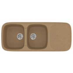 Νεροχύτης Ένθετος Γρανιτένιος Συνθετικός Sanitec Classic 300 (116x50) με 2 Ίσες Γούρνες Granite Celtic Stone